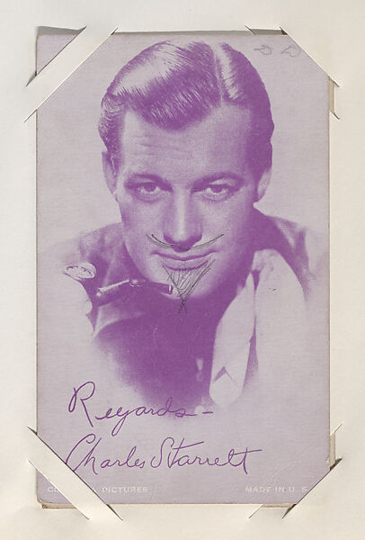 Charles Starrett from Movie Stars Exhibit Cards series (W401), Commercial color photolithograph 
