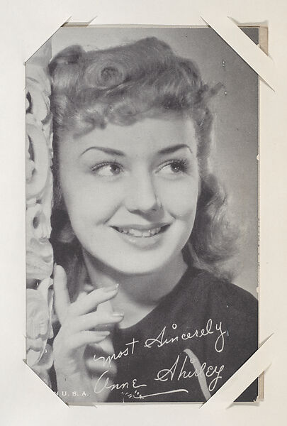 Anne Shirley from Movie Stars Exhibit Cards series (W401), Commercial photolithograph 