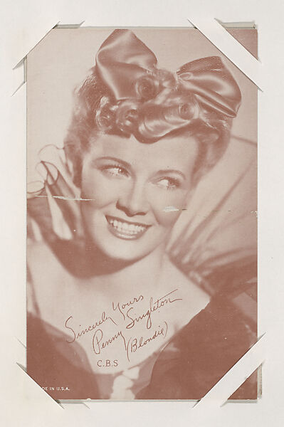 Penny Singleton from TV and Radio Stars Exhibit Cards series (W409), Commercial photolithograph 