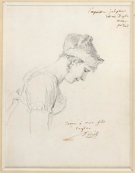 The Empress Josephine, Jacques Louis David (French, Paris 1748–1825 Brussels), Black chalk 