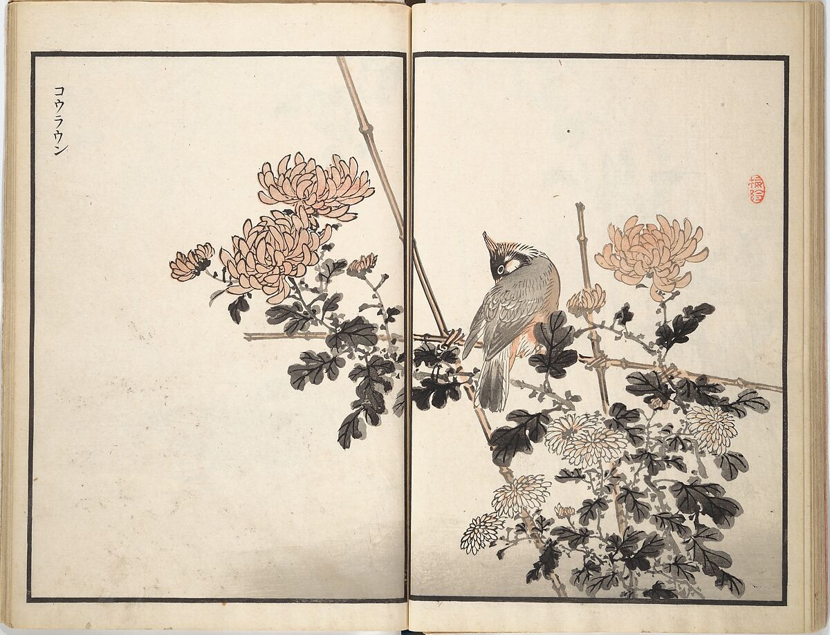 Bairei Picture Album of One Hundred Birds (Bairei hyakuchō gafu) 楳嶺百鳥畫譜, Kōno Bairei (Japanese, 1844–1895), Set of three woodblock printed books; ink and color on paper, Japan