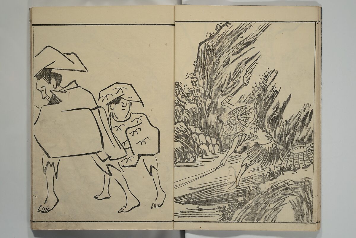 Kyūrō (Baitei) Picture Album (Kyūrō gafu) 九老画譜, Ki Baitei 紀梅亭 (Japanese, 1734–1810), Woodblock printed book; ink on paper, Japan