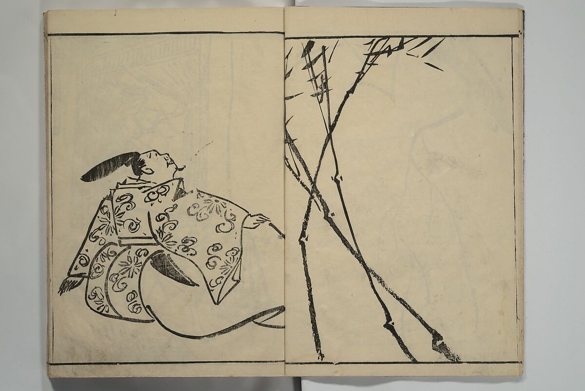 Kyūrō (Baitei) Picture Album (Kyūrō gafu) 九老画譜, Ki Baitei 紀梅亭 (Japanese, 1734–1810), Woodblock printed book; ink on paper, Japan