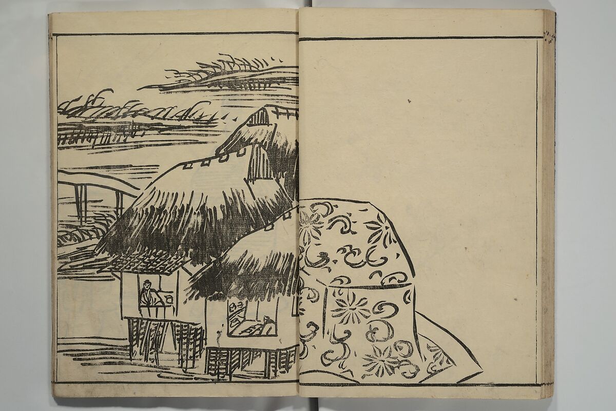 Kyūrō (Baitei) Picture Album (Kyūrō gafu) 九老画譜, Ki Baitei 紀梅亭 (Japanese, 1734–1810), Woodblock printed book; ink on paper, Japan