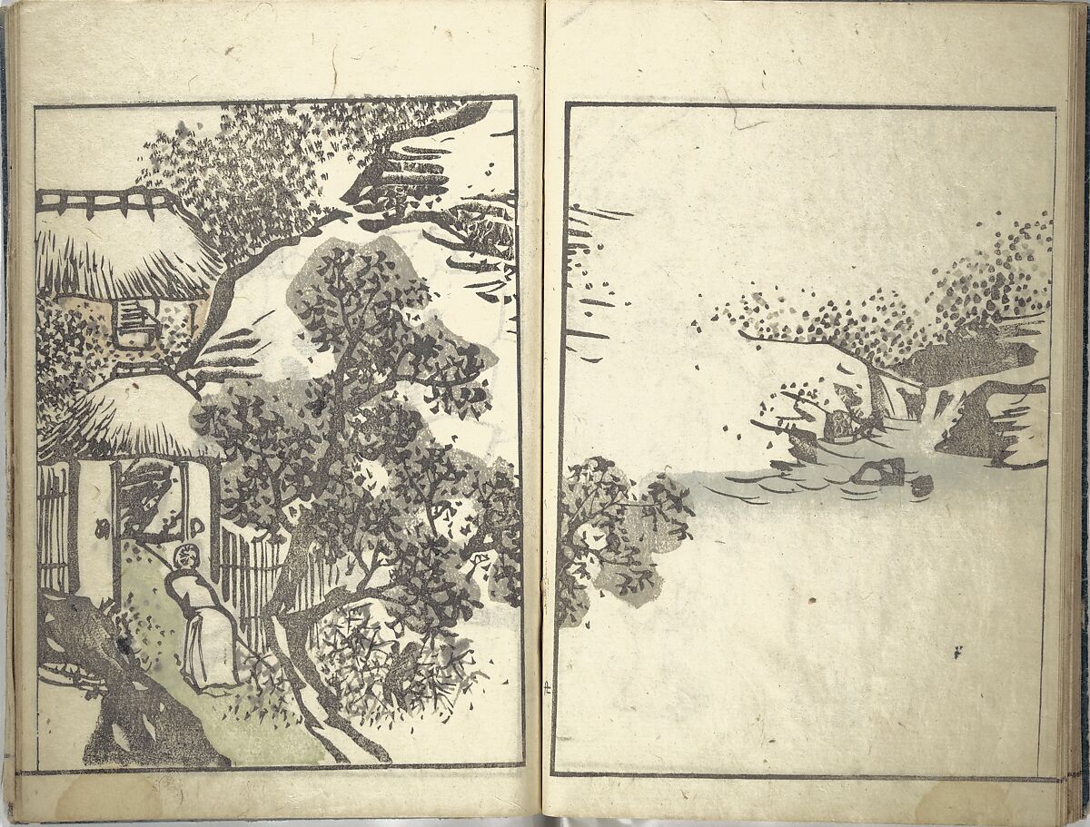 Bunpō Picture Album (Bunpō gafu) 文鳳画譜, First Series, Kawamura Bunpō 河村文鳳 (Japanese, 1779–1821), Set of three woodblock printed books; ink and color on paper, Japan