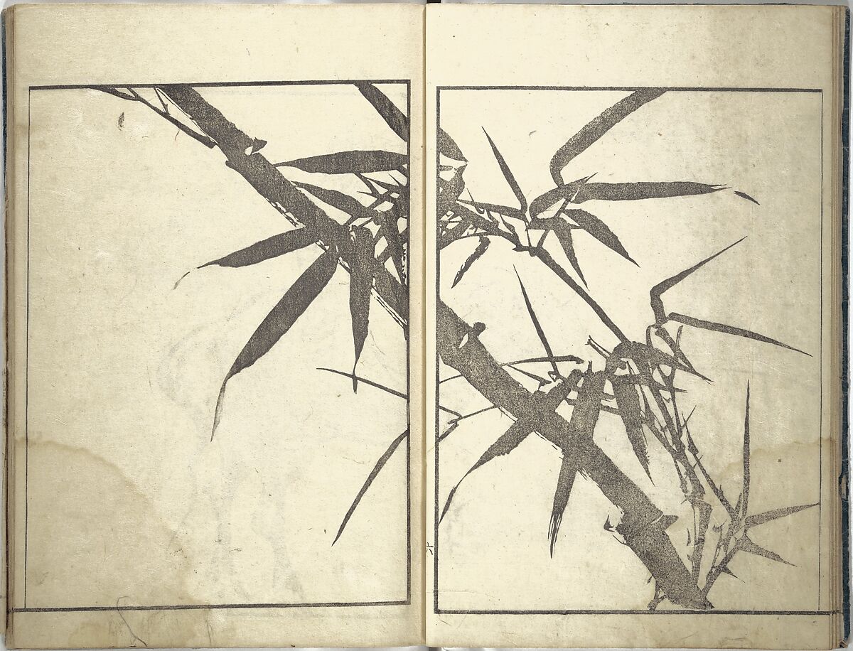 Bunpō Picture Album (Bunpō gafu) 文鳳画譜, First Series, Kawamura Bunpō 河村文鳳 (Japanese, 1779–1821), Set of three woodblock printed books; ink and color on paper, Japan