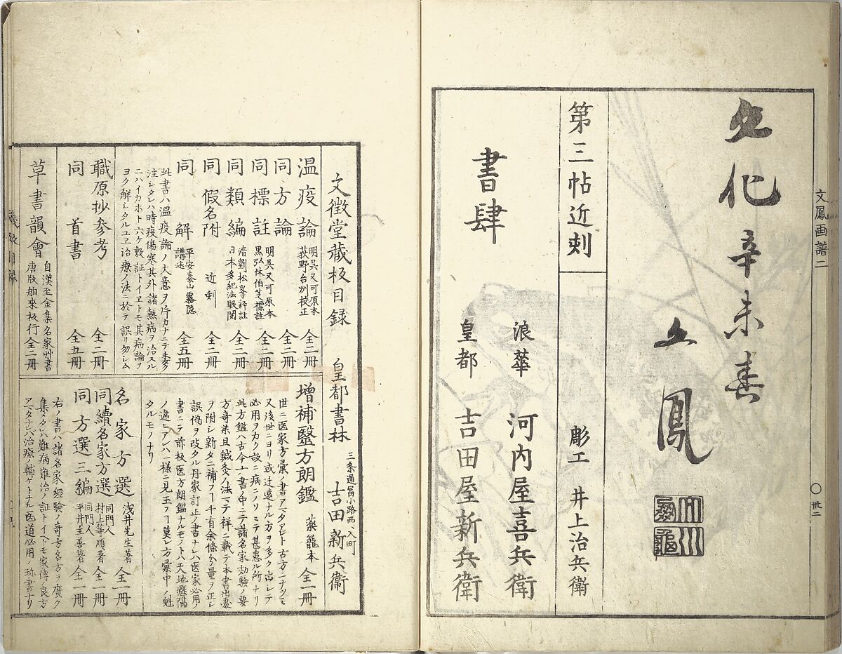 Bunpō Picture Album (Bunpō gafu) 文鳳画譜, First Series, Kawamura Bunpō 河村文鳳 (Japanese, 1779–1821), Set of three woodblock printed books; ink and color on paper, Japan