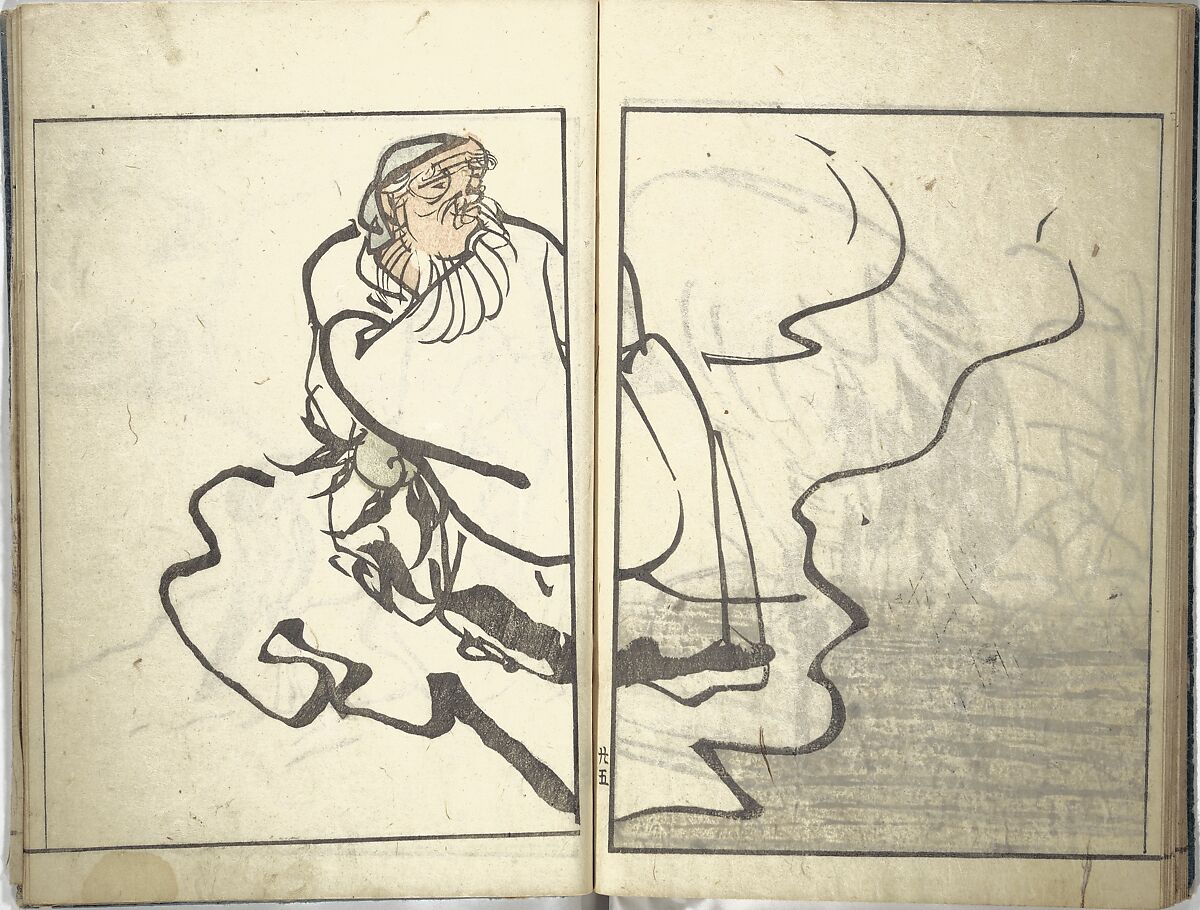 Bunpō Picture Album (Bunpō gafu) 文鳳画譜, First Series, Kawamura Bunpō 河村文鳳 (Japanese, 1779–1821), Set of three woodblock printed books; ink and color on paper, Japan