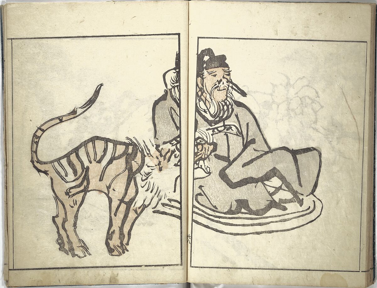 Bunpō Picture Album (Bunpō gafu) 文鳳画譜, First Series, Kawamura Bunpō 河村文鳳 (Japanese, 1779–1821), Set of three woodblock printed books; ink and color on paper, Japan