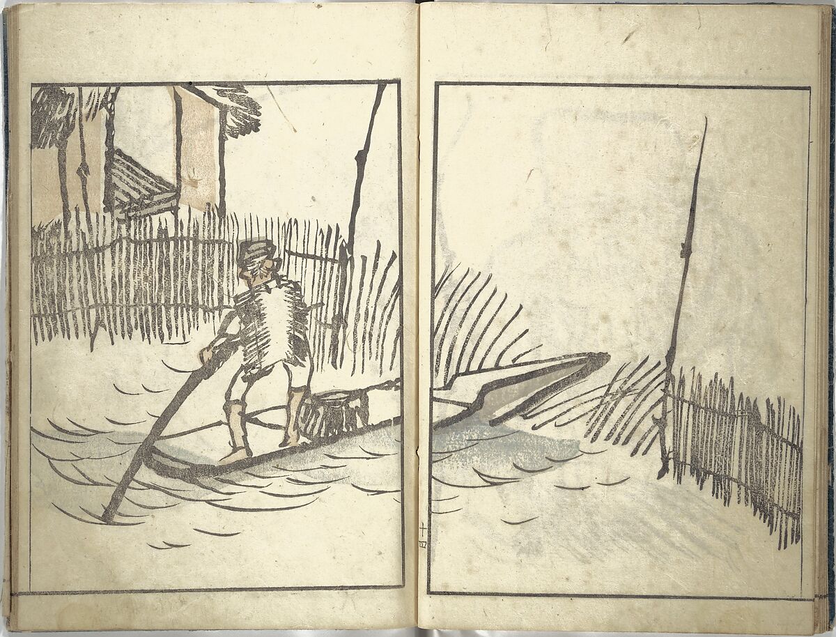 Bunpō Picture Album (Bunpō gafu) 文鳳画譜, First Series, Kawamura Bunpō 河村文鳳 (Japanese, 1779–1821), Set of three woodblock printed books; ink and color on paper, Japan