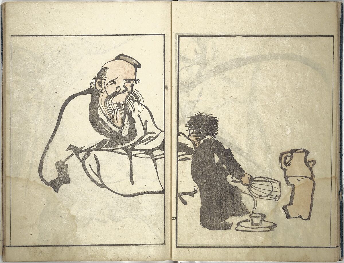 Bunpō Picture Album (Bunpō gafu) 文鳳画譜, First Series, Kawamura Bunpō 河村文鳳 (Japanese, 1779–1821), Set of three woodblock printed books; ink and color on paper, Japan