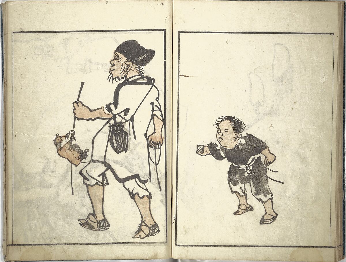 Bunpō Picture Album (Bunpō gafu) 文鳳画譜, First Series, Kawamura Bunpō 河村文鳳 (Japanese, 1779–1821), Set of three woodblock printed books; ink and color on paper, Japan