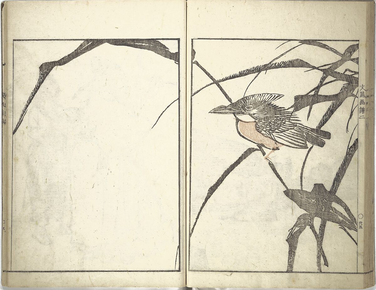 Bunpō Picture Album (Bunpō gafu) 文鳳画譜, First Series, Kawamura Bunpō 河村文鳳 (Japanese, 1779–1821), Set of three woodblock printed books; ink and color on paper, Japan