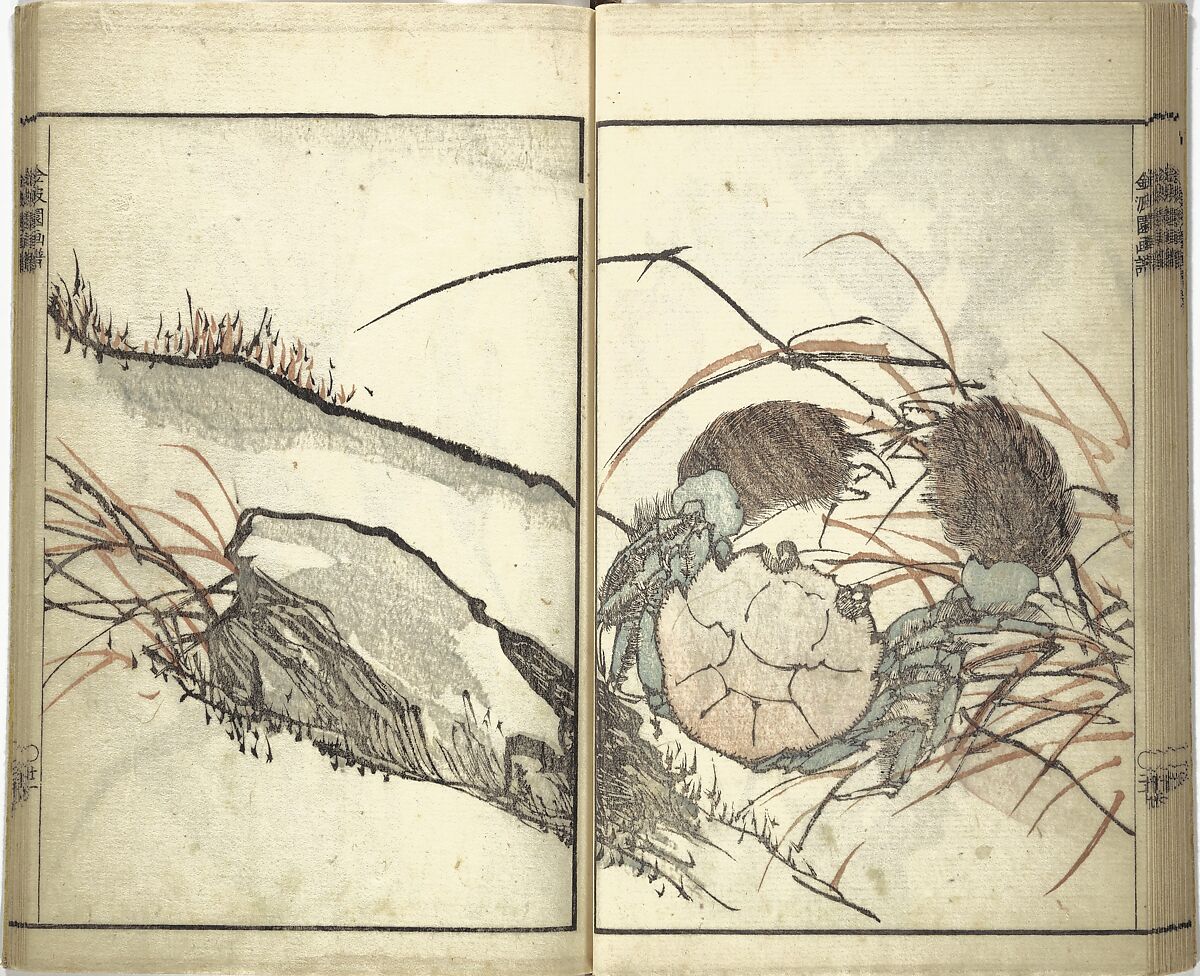 Kinpaen (Bunpō) Picture Album (Kinpaen gafu) 金波園画譜, Kawamura Bunpō 河村文鳳 (Japanese, 1779–1821), Woodblock printed book; ink and color on paper, Japan