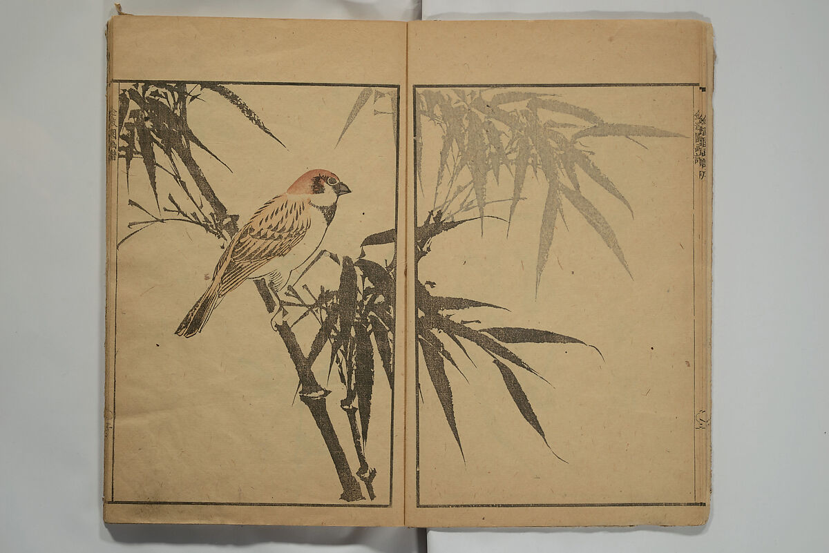 Kinpaen (Bunpō) Picture Album (Kinpaen gafu) 金波園画譜, Kawamura Bunpō 河村文鳳 (Japanese, 1779–1821), Woodblock printed book; ink and color on paper, Japan 