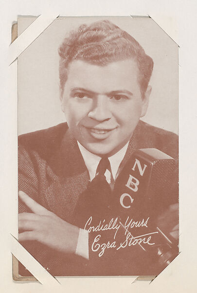 Ezra Stone from TV and Radio Stars Exhibit Cards series (W409), Commercial color photolithograph 