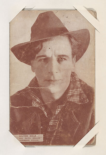 Milton Sills in "The Faith Healer" from Scenes from Movies Exhibit Cards series (W404), Commercial color photolithograph 