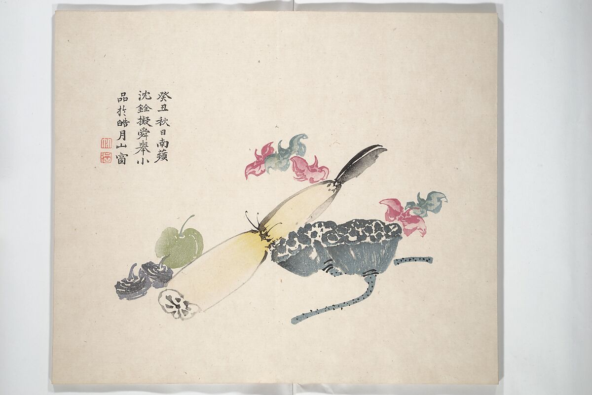 Yūsai Picture Album (Yūsai gafu) 融齋畫譜, Nakabayashi Chikutō 中林竹洞 (Japanese, 1776–1853), Woodblock printed book (orihon, accordion-style); ink and color on paper, Japan