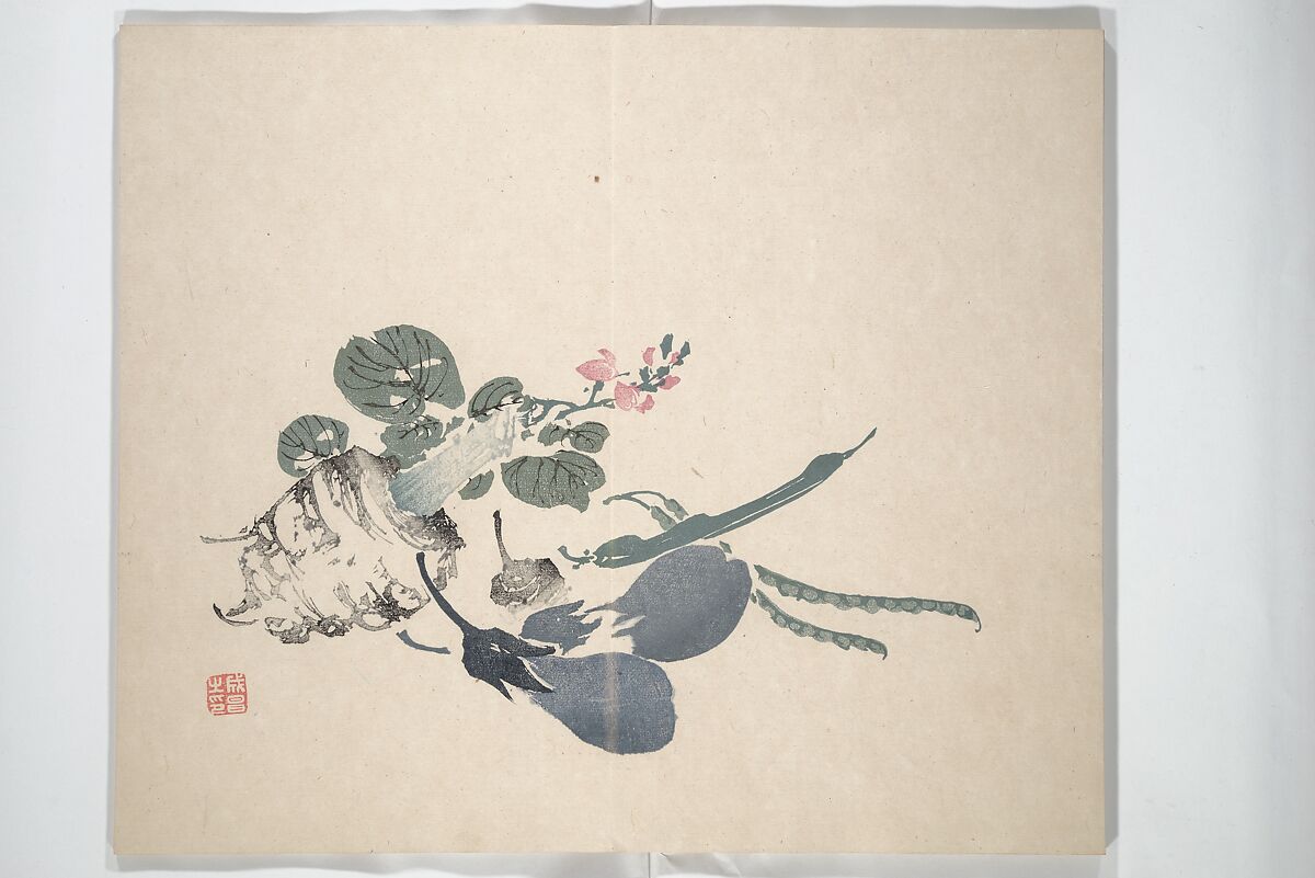 Yūsai Picture Album (Yūsai gafu) 融齋畫譜, Nakabayashi Chikutō 中林竹洞 (Japanese, 1776–1853), Woodblock printed book (orihon, accordion-style); ink and color on paper, Japan