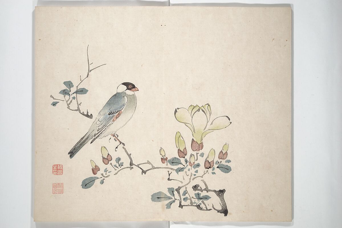 Yūsai Picture Album (Yūsai gafu) 融齋畫譜, Nakabayashi Chikutō 中林竹洞 (Japanese, 1776–1853), Woodblock printed book (orihon, accordion-style); ink and color on paper, Japan