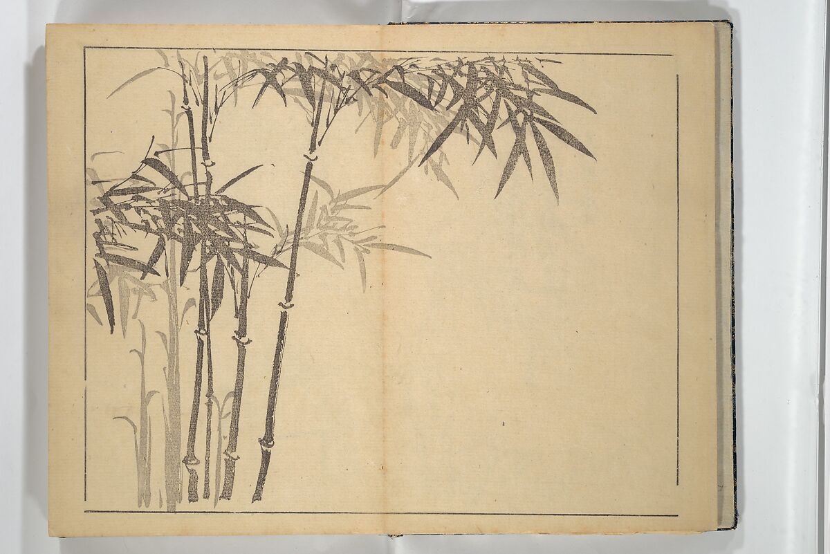 The Four Worthies (Plum, Bamboo, Orchid, Chrysanthemum) (Shikunshi) 竹洞四君子, Nakabayashi Chikutō 中林竹洞 (Japanese, 1776–1853), Set of two woodblock printed books bound as one; ink on paper, Japan
