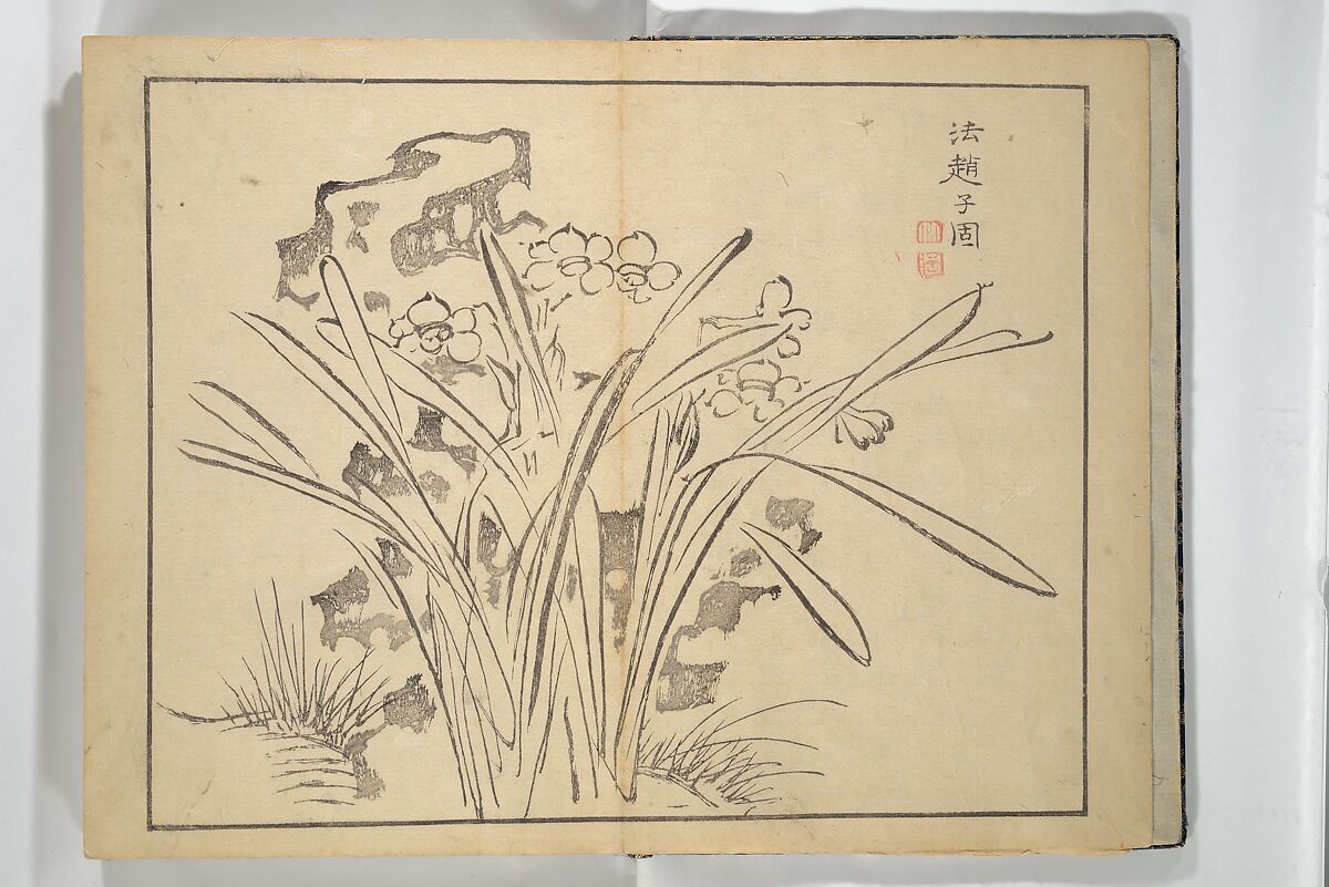 専用カヲリン様 [真作] 墨彩直筆画/作家、小林菊枝/題名「朱夏」 Katsukawa Shunshō 勝川春章 - Eastern Brocade of One Hundred