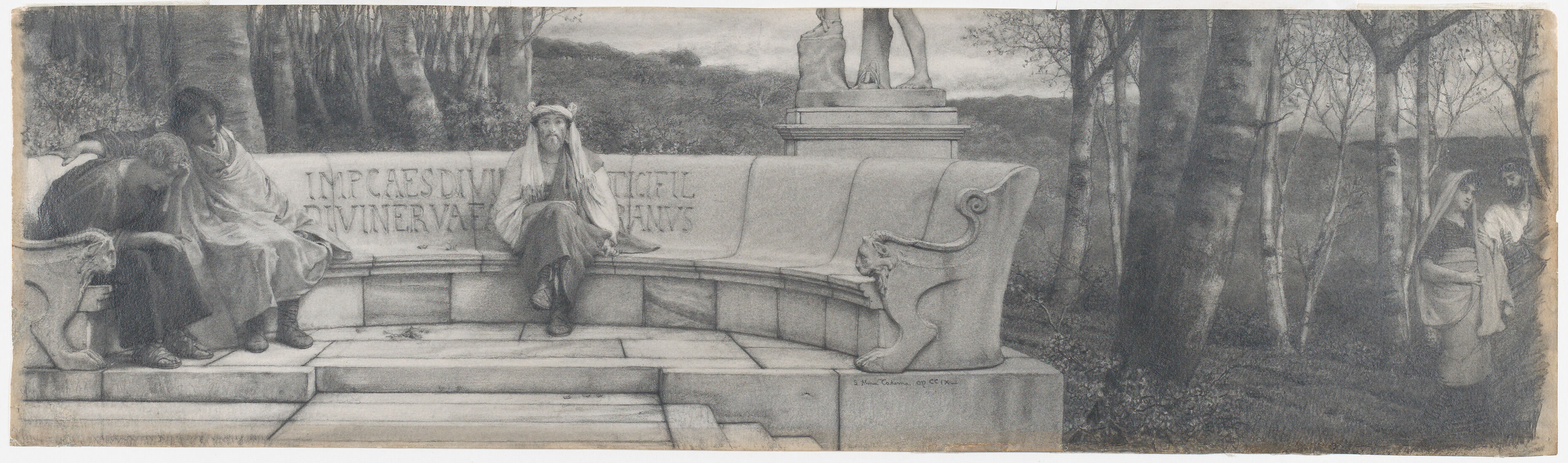 Sir Lawrence Alma-Tadema - Autumn (Scene in a Roman Garden) - The