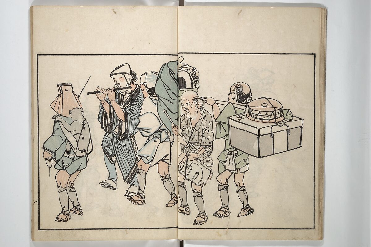 Customs of the Eastern Capital (Edo) (Azuma no teburi) あづまの手ぶり, Onishi Chinnen 大西椿年 (Japanese, 1792–1851), Woodblock printed book; ink and color with hand-coloring (?) on paper, Japan