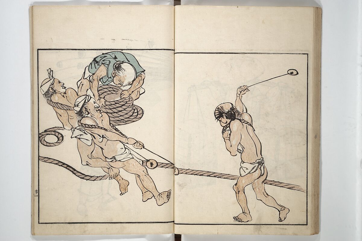 Customs of the Eastern Capital (Edo) (Azuma no teburi) あづまの手ぶり, Onishi Chinnen 大西椿年 (Japanese, 1792–1851), Woodblock printed book; ink and color with hand-coloring (?) on paper, Japan