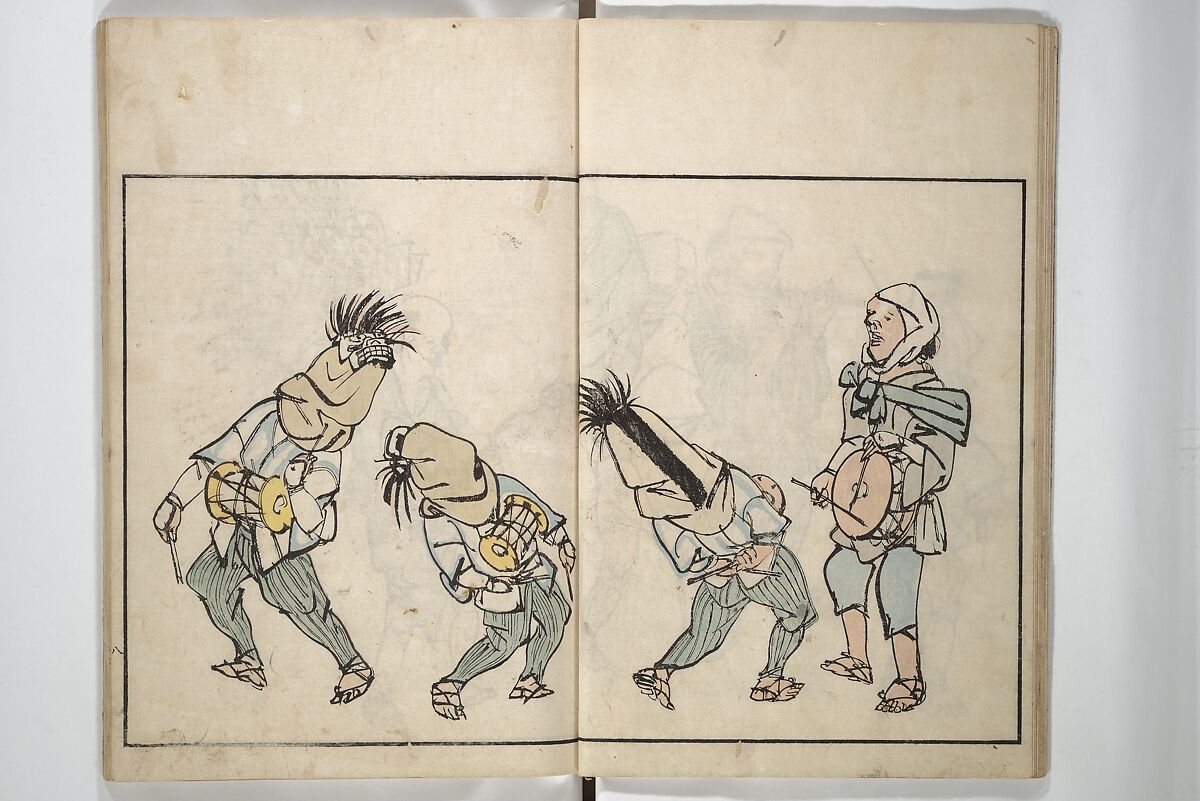 Customs of the Eastern Capital (Edo) (Azuma no teburi) あづまの手ぶり, Onishi Chinnen 大西椿年 (Japanese, 1792–1851), Woodblock printed book; ink and color with hand-coloring (?) on paper, Japan