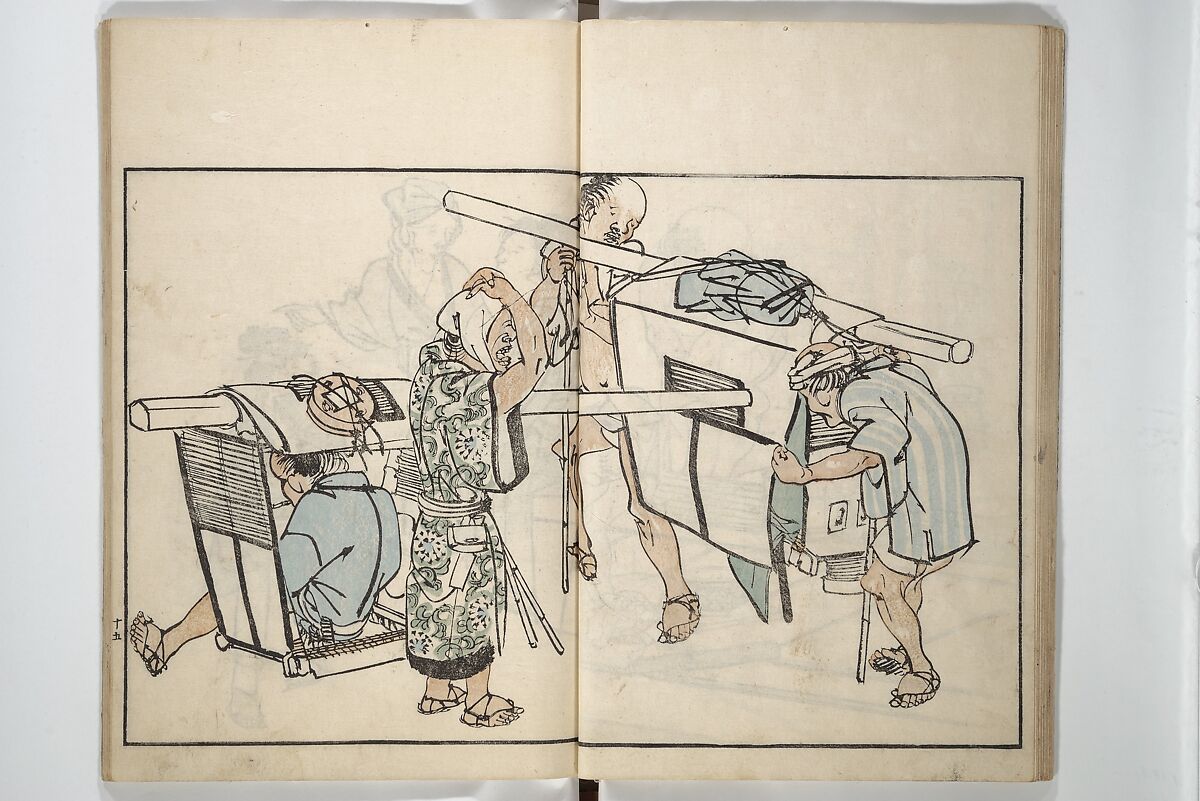 Customs of the Eastern Capital (Edo) (Azuma no teburi) あづまの手ぶり, Onishi Chinnen 大西椿年 (Japanese, 1792–1851), Woodblock printed book; ink and color with hand-coloring (?) on paper, Japan