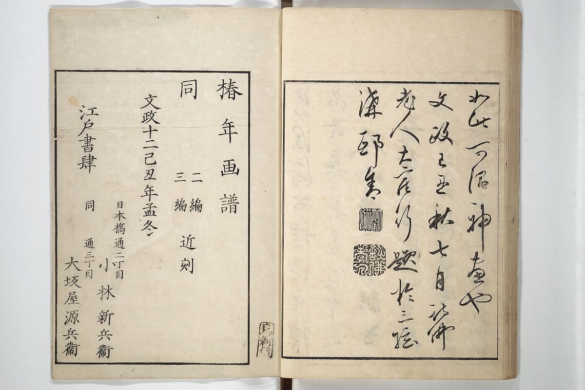 Customs of the Eastern Capital (Edo) (Azuma no teburi) あづまの手ぶり, Onishi Chinnen 大西椿年 (Japanese, 1792–1851), Woodblock printed book; ink and color with hand-coloring (?) on paper, Japan