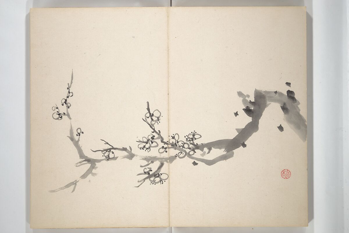 Chinzan Picture Album (Chinzan-ō gafu) 椿山翁畫譜, Tsubaki Chinzan 椿椿山 (Japanese, 1801–1854), Accordion album; ink and color on paper, Japan