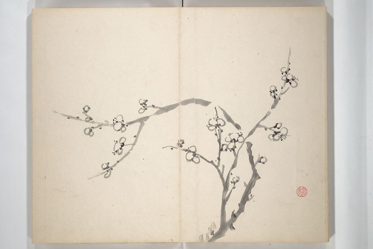 Chinzan Picture Album (Chinzan-ō gafu) 椿山翁畫譜, Tsubaki Chinzan 椿椿山 (Japanese, 1801–1854), Accordion album; ink and color on paper, Japan