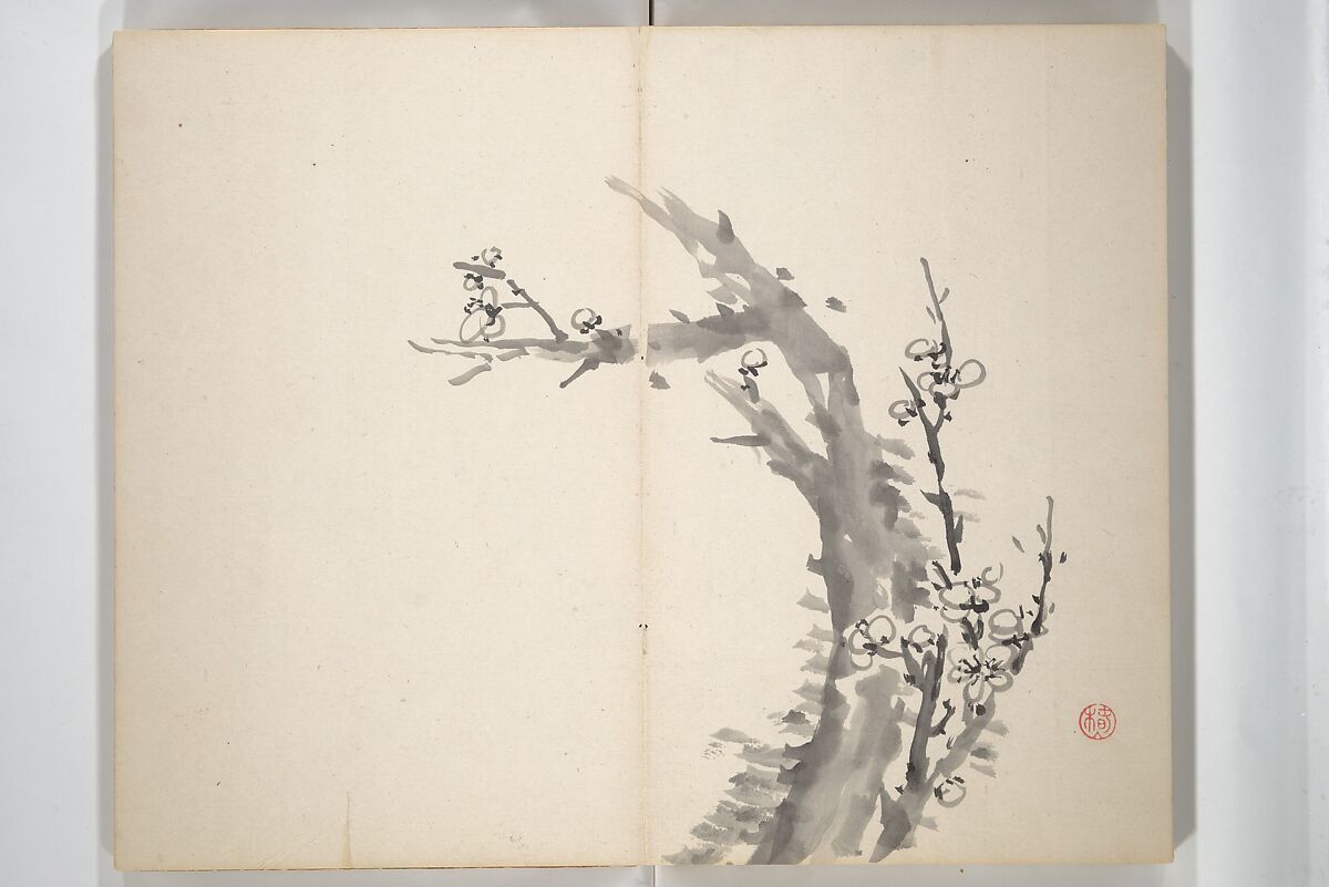 Chinzan Picture Album (Chinzan-ō gafu) 椿山翁畫譜, Tsubaki Chinzan 椿椿山 (Japanese, 1801–1854), Accordion album; ink and color on paper, Japan