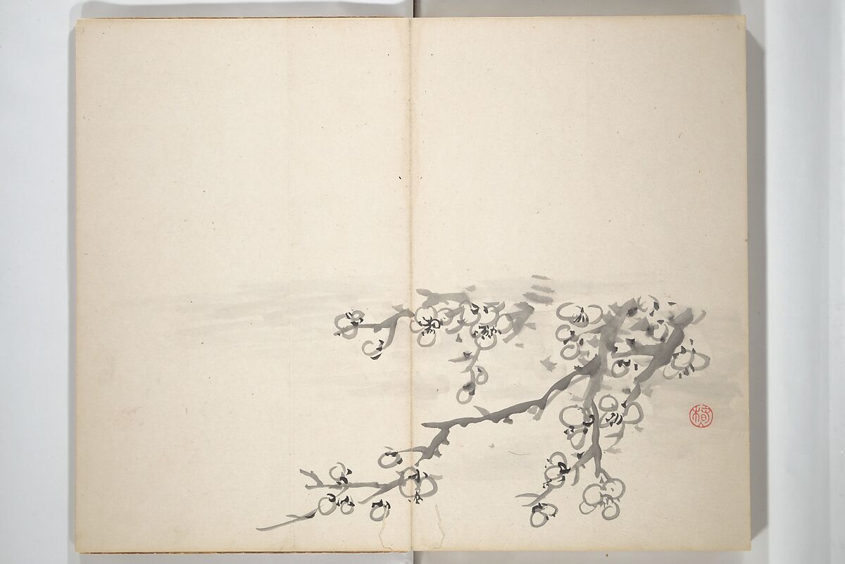Chinzan Picture Album (Chinzan-ō gafu) 椿山翁畫譜, Tsubaki Chinzan 椿椿山 (Japanese, 1801–1854), Accordion album; ink and color on paper, Japan