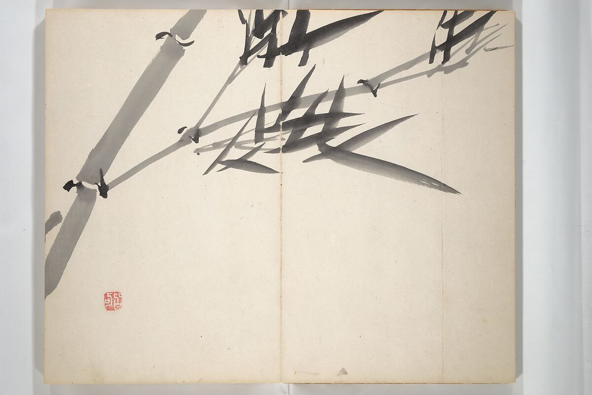 Chinzan Picture Album (Chinzan-ō gafu) 椿山翁畫譜, Tsubaki Chinzan 椿椿山 (Japanese, 1801–1854), Accordion album; ink and color on paper, Japan