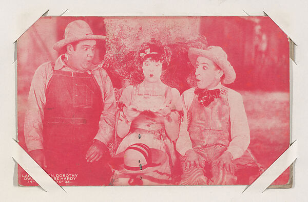 Larry Semon, Dorothy Dwan and Babe Hardy in "The Wizard of Oz" from Scenes from Movies Exhibit Cards series (W404), Commercial color photolithograph 