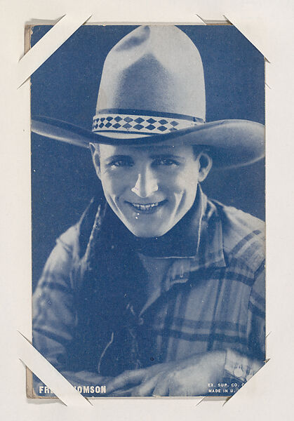 Fred Thomson from Western Stars or Scenes Exhibit Cards series (W412), Exhibit Supply Company, Commercial color photolithograph 
