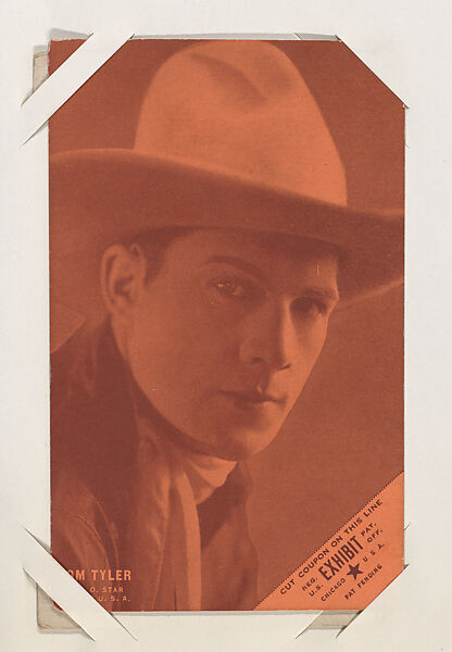 Tom Tyler from Western Stars or Scenes Exhibit Cards series (W412), Exhibit Supply Company, Commercial color photolithograph 