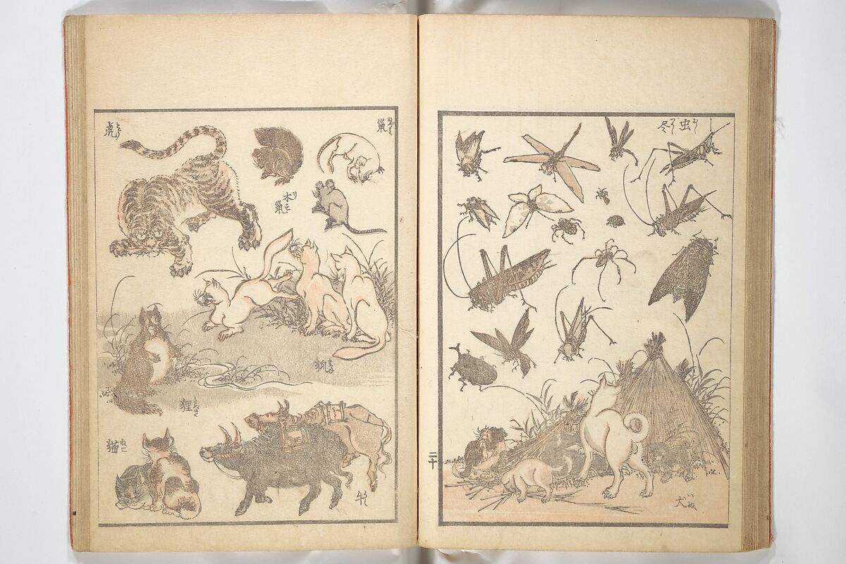 Picture Album of the Floating World (Ukiyo efu) 浮世画譜, Keisai Eisen 渓斎英泉 (Japanese, 1790–1848), Set of three woodblock printed books; ink and color on paper, Japan