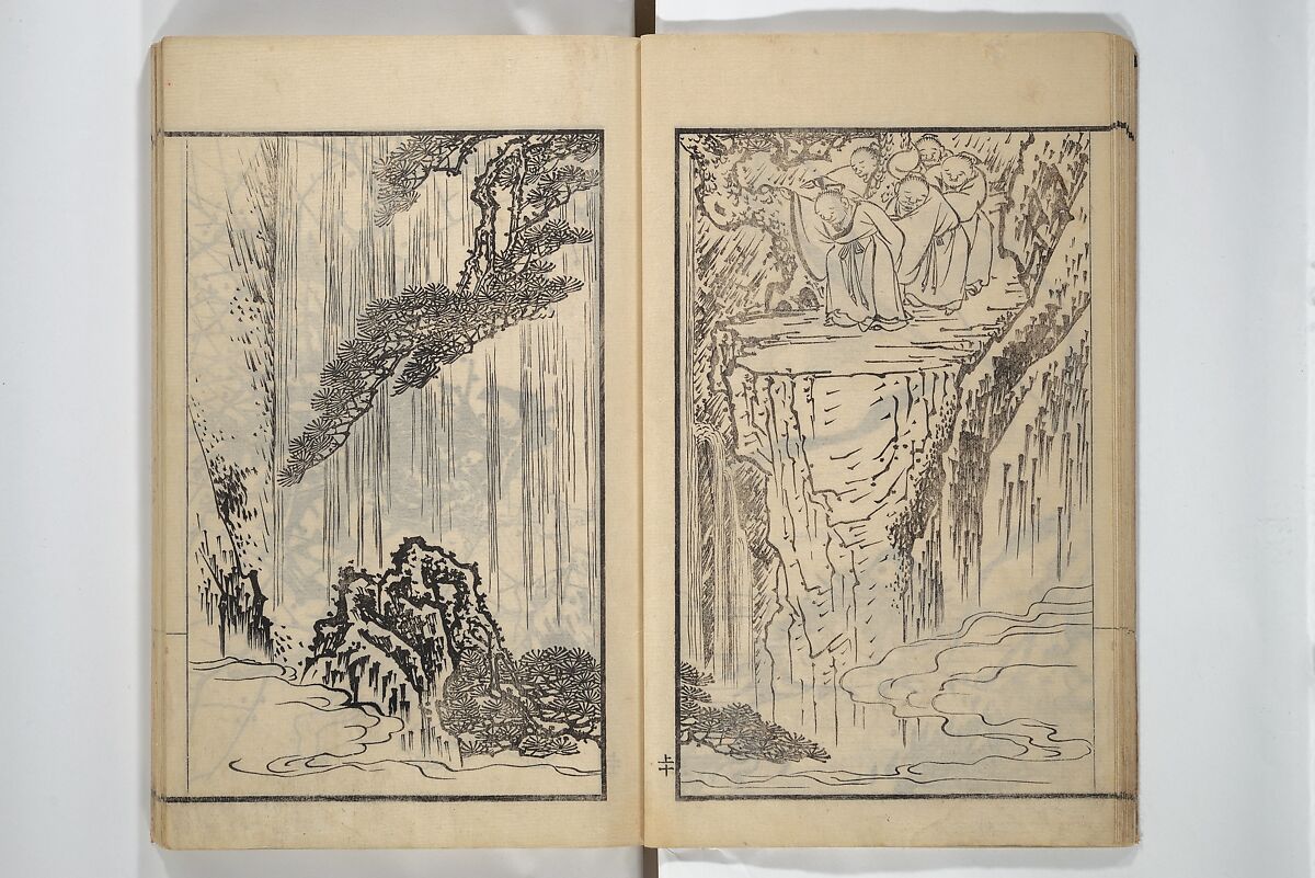 Drawings by the Drunken Fuyō (Gazu sui Fuyō) 画図酔芙蓉, Suzuki Fuyō 鈴木芙蓉 (Japanese, 1749–1816), Set of three woodblock printed books bound as a single volume; ink on paper, Japan