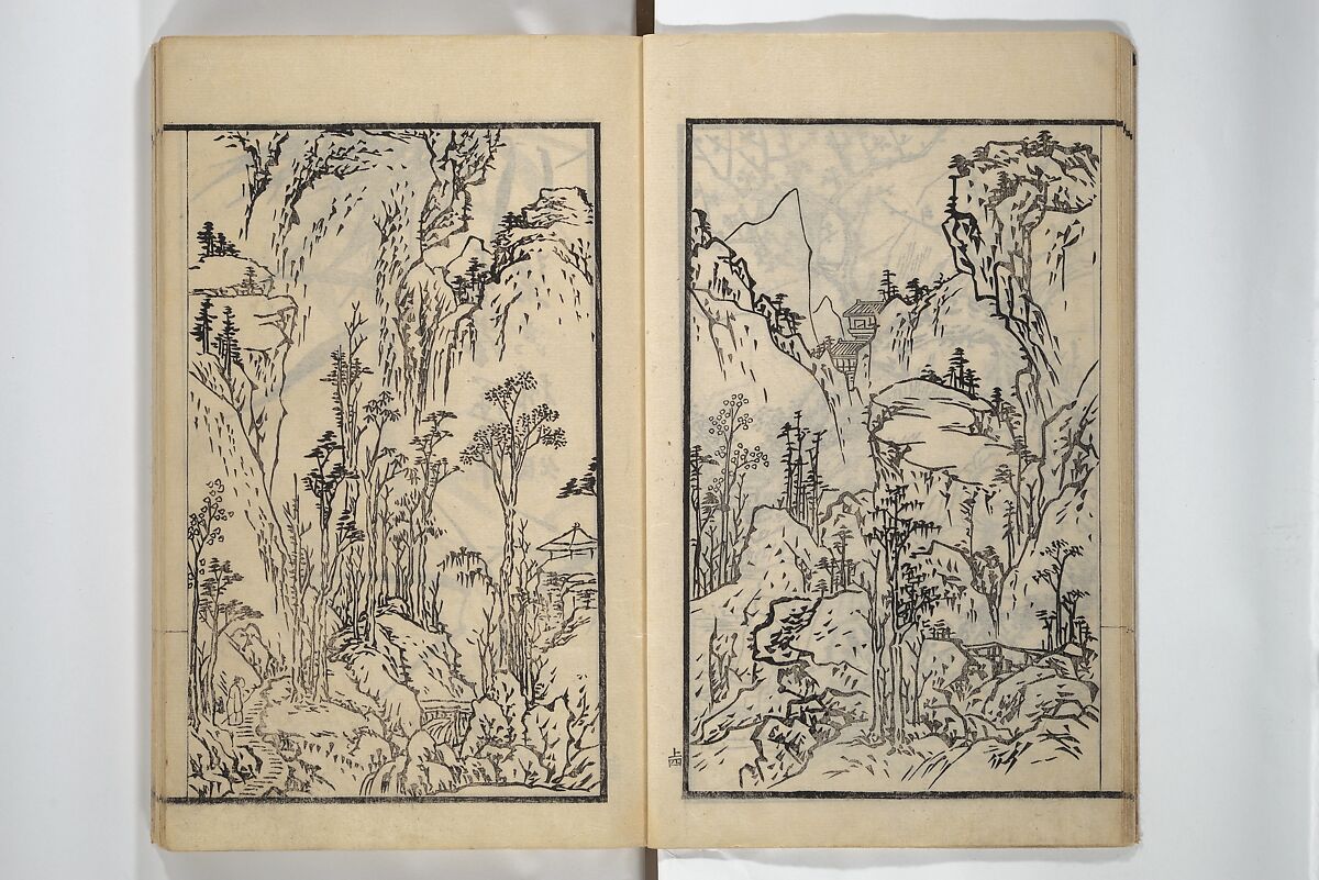 Drawings by the Drunken Fuyō (Gazu sui Fuyō) 画図酔芙蓉, Suzuki Fuyō 鈴木芙蓉 (Japanese, 1749–1816), Set of three woodblock printed books bound as a single volume; ink on paper, Japan