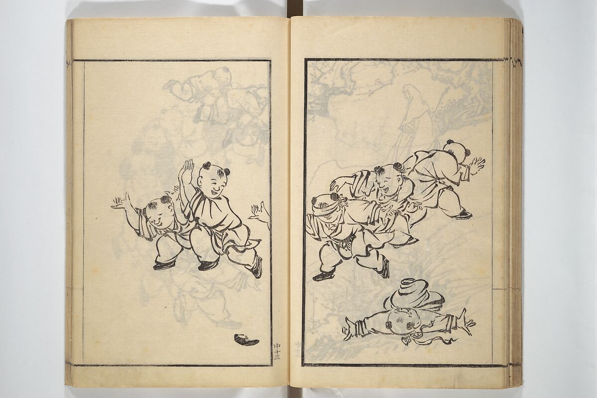 Drawings by the Drunken Fuyō (Gazu sui Fuyō) 画図酔芙蓉, Suzuki Fuyō 鈴木芙蓉 (Japanese, 1749–1816), Set of three woodblock printed books bound as a single volume; ink on paper, Japan