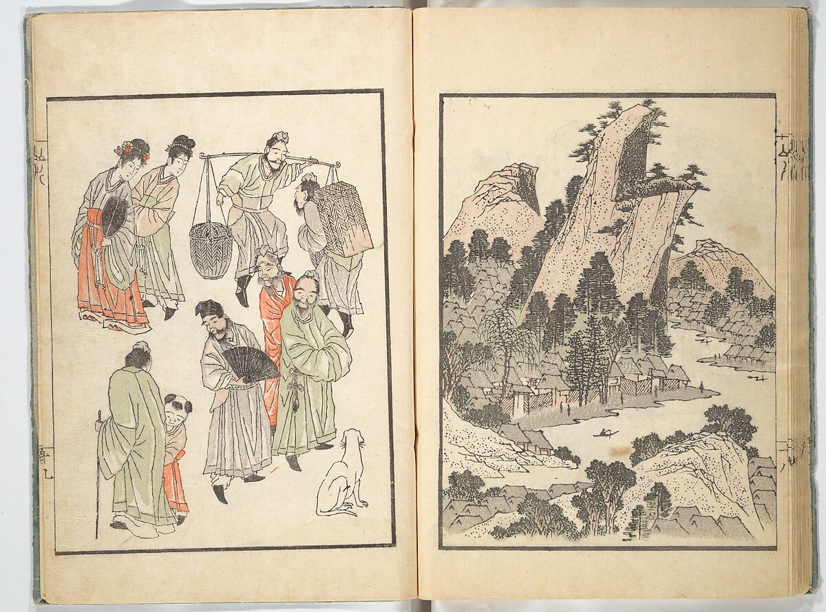 Ichirō Picture Album (Ichirō gafu) 一老画譜, Yashima Gakutei 八島岳亭 (Japanese, 1786?–1868), Woodblock printed book; ink and color on paper, Japan