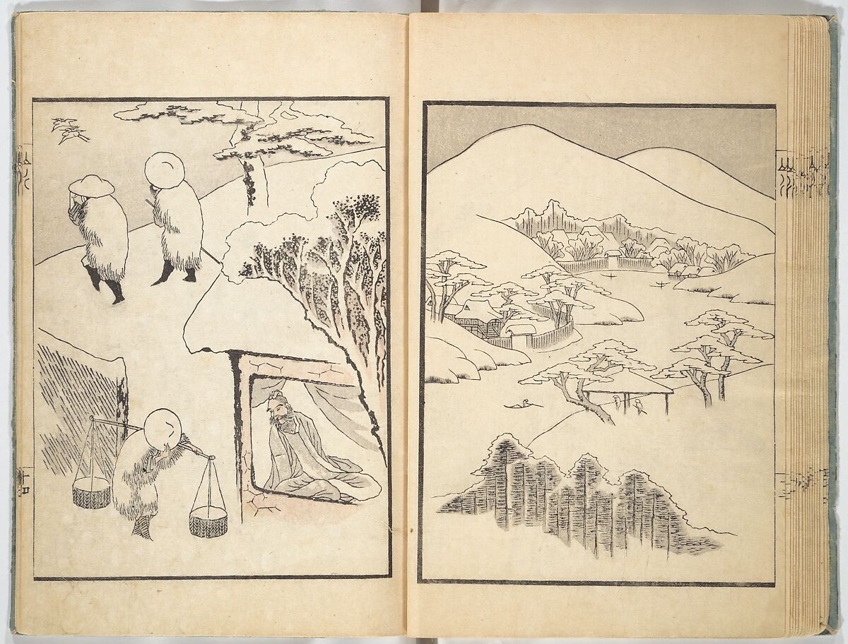 Ichirō Picture Album (Ichirō gafu) 一老画譜, Yashima Gakutei 八島岳亭 (Japanese, 1786?–1868), Woodblock printed book; ink and color on paper, Japan
