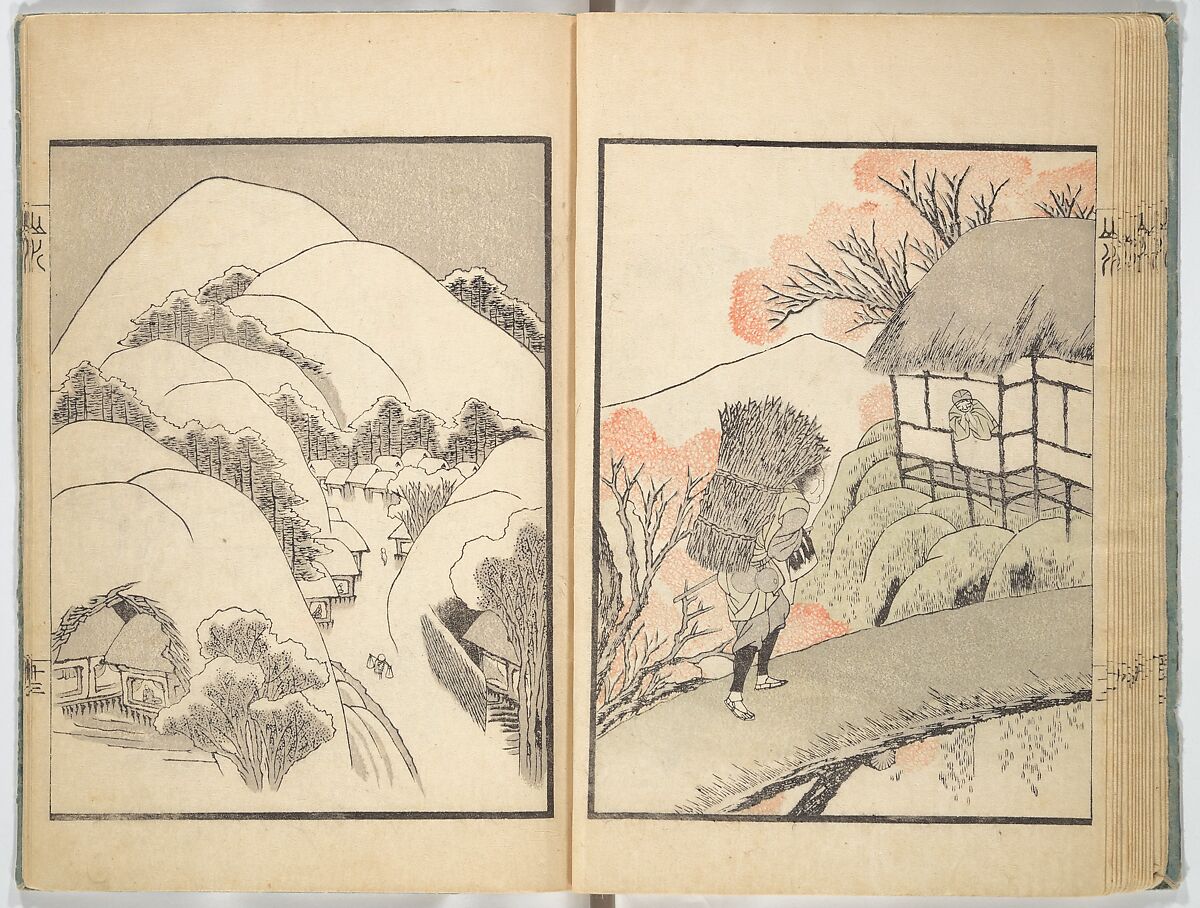 Ichirō Picture Album (Ichirō gafu) 一老画譜, Yashima Gakutei 八島岳亭 (Japanese, 1786?–1868), Woodblock printed book; ink and color on paper, Japan