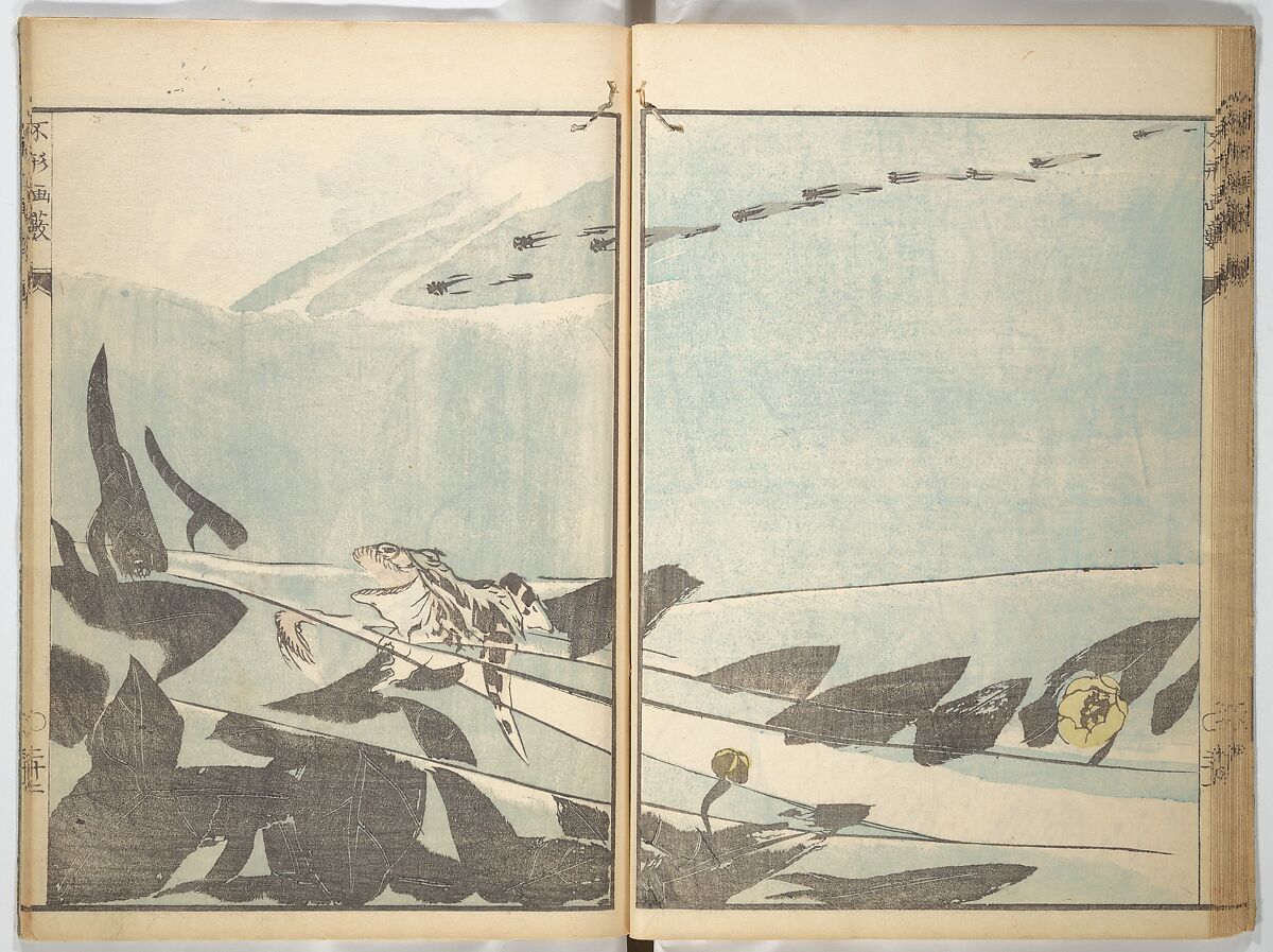 A Thicket of Pictures Without Shapes (Fukei gasō) 不形画藪, Chō Gesshō 張月樵 (Japanese, 1772–1832), Woodblock printed book; ink and color on paper, Japan