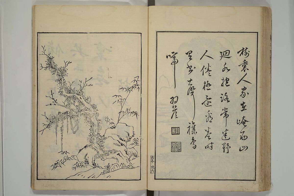 Primer on Eight Varieties of Painting (Hasshu gafu) 八集画譜, Unidentified Artists, Japanese, Set of five woodblock printed books; ink on paper, Japan