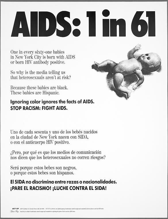 AIDS: 1 in 61, Gran Fury (active 1988–1995), Offset lithograph 
